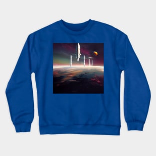 Interplanetary Spaceport Crewneck Sweatshirt